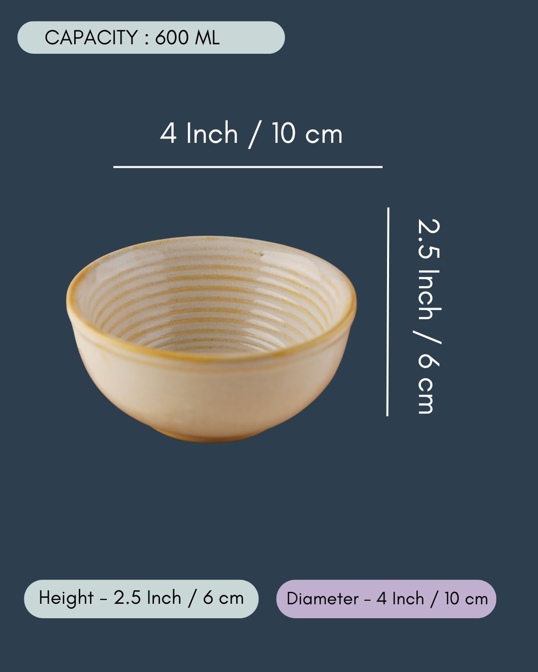 Pearl White Swirl Katori