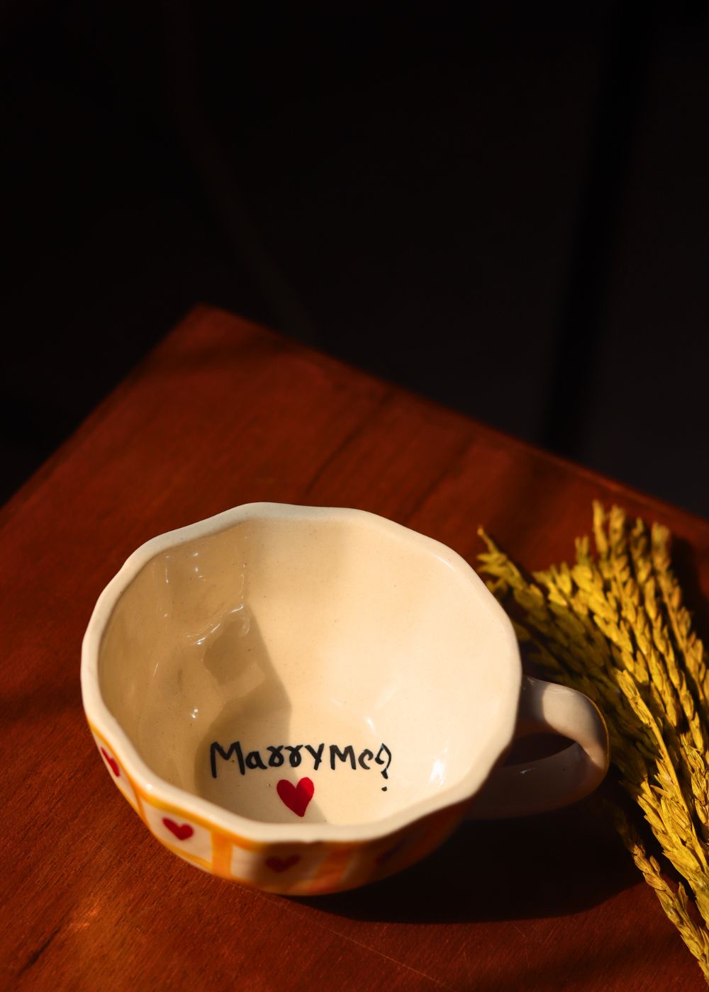 handmade Marry me mug