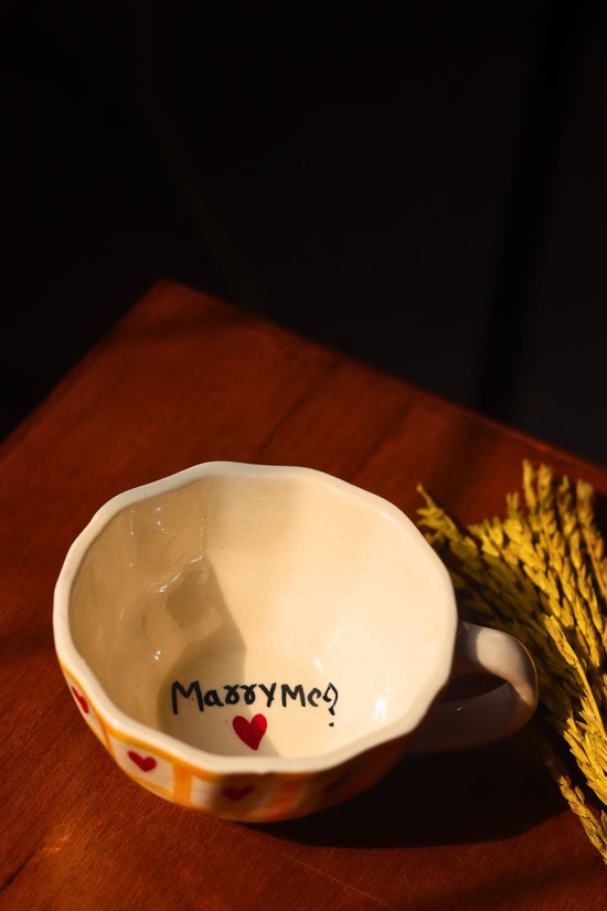 handmade Marry me mug