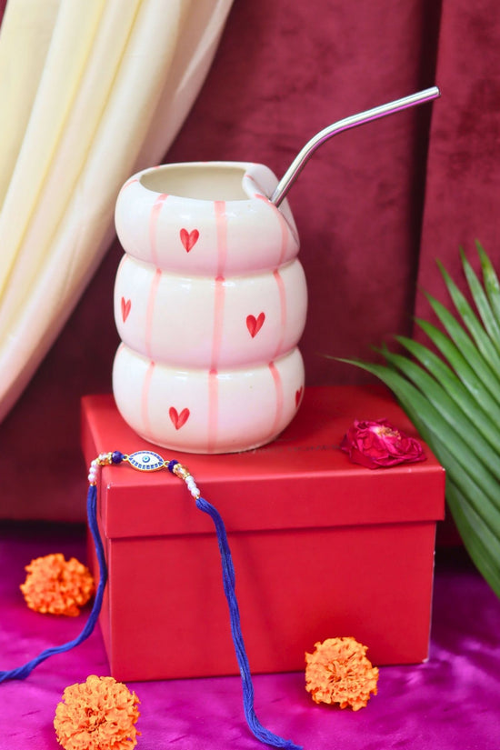 Heart Sipper with Rakhi Gift box with premium quality material