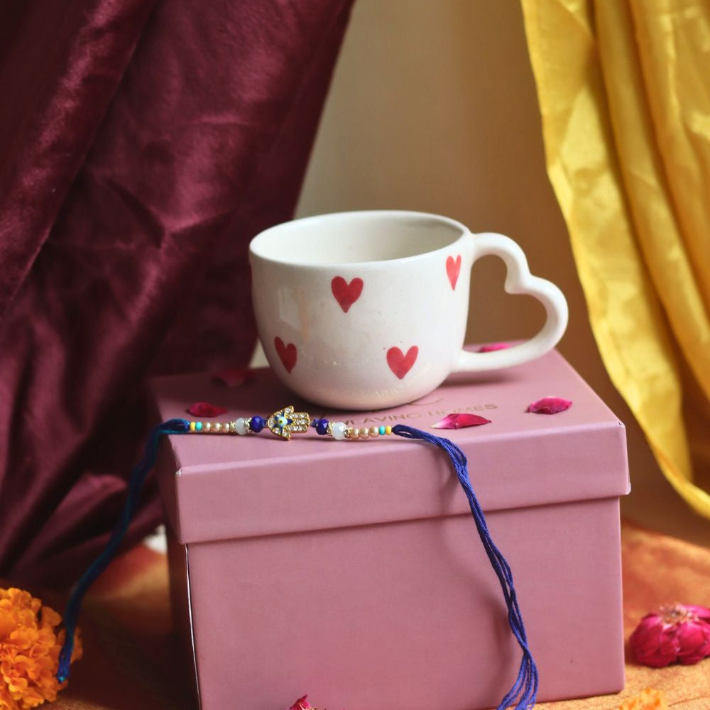 Valentino Mug rakhi Gift Box made by ceramic