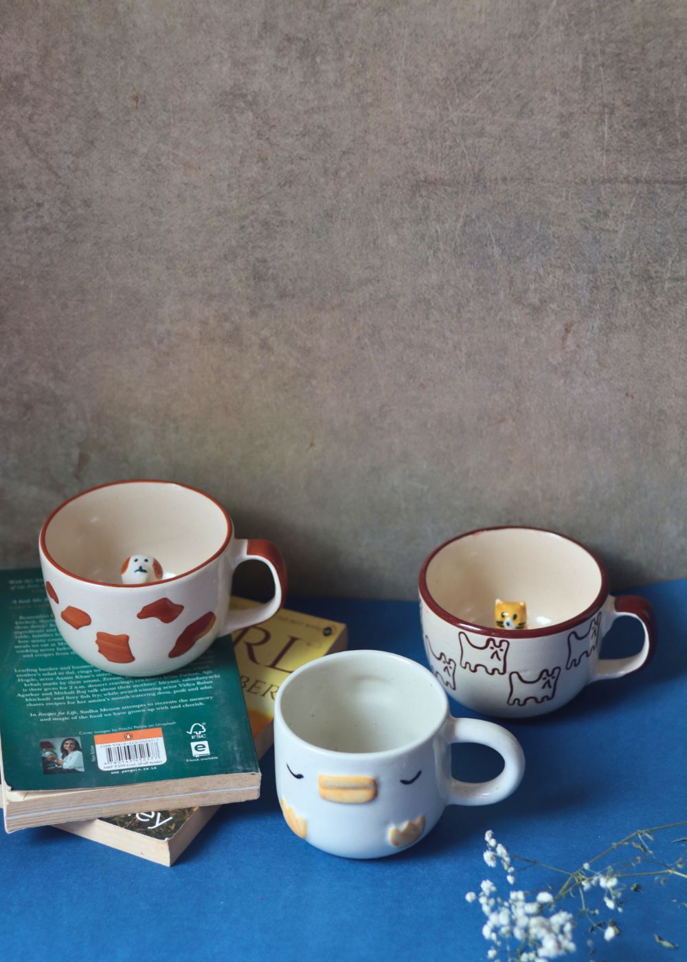 Set of 3 - The pinteresty Mugs handmade in india