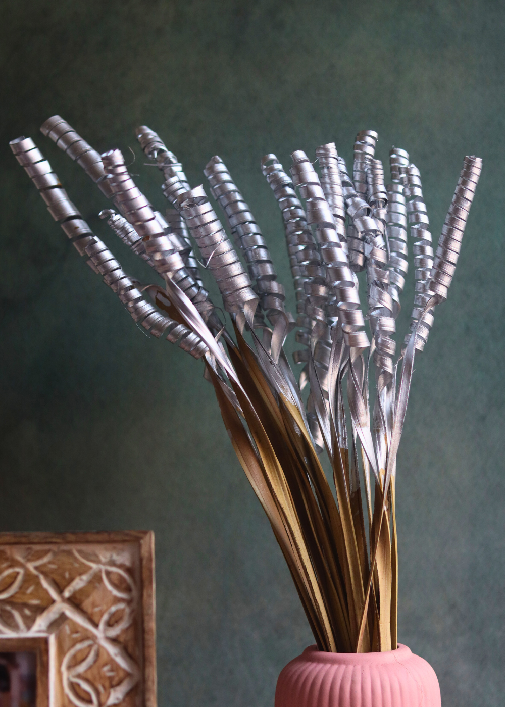 silver bunch made by natural Flower & stems 