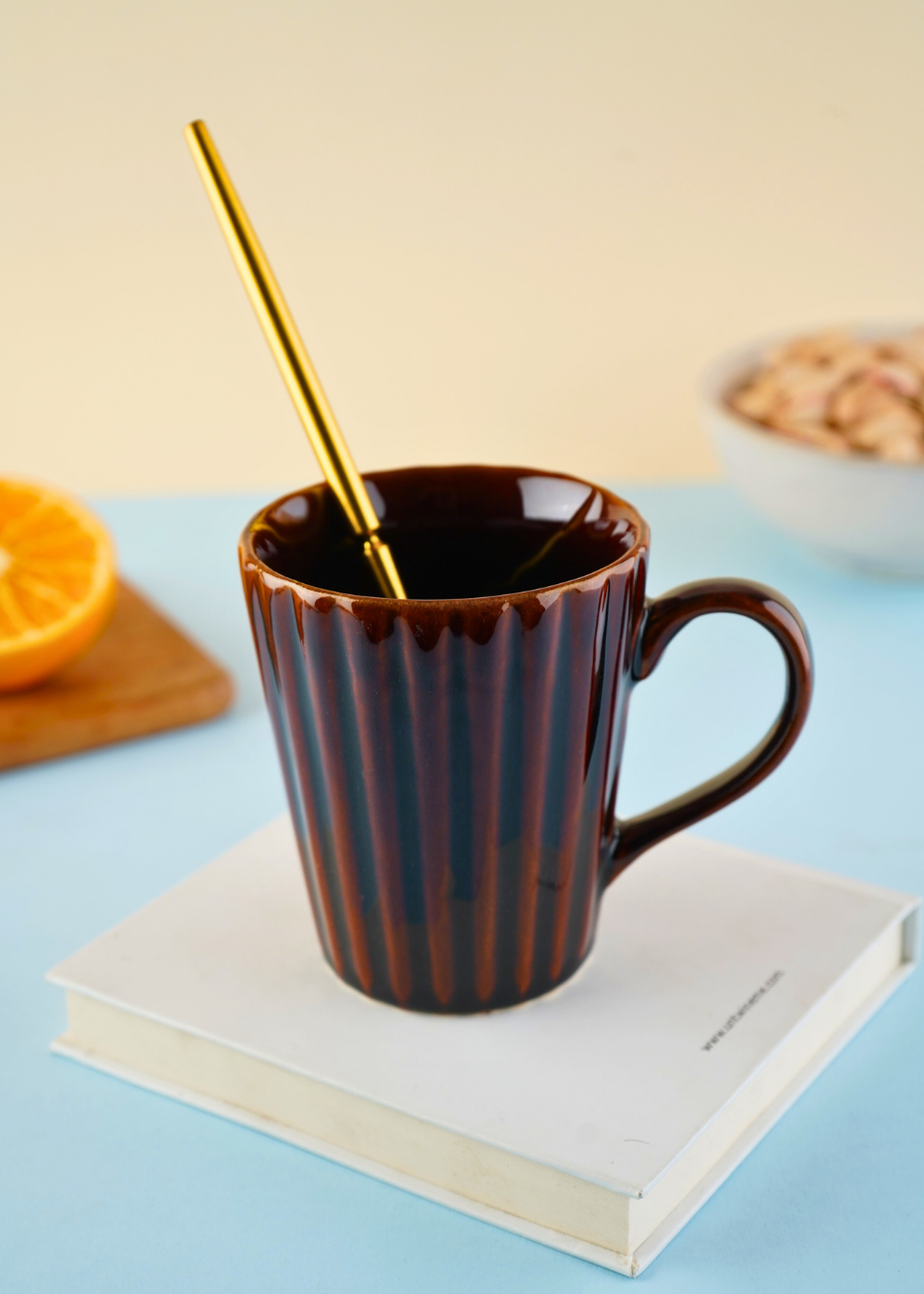 Handmade basic Brown Coffee Mug with glossy brown mug