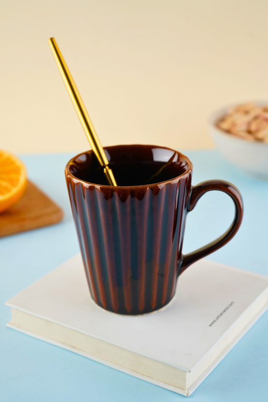Handmade basic Brown Coffee Mug with glossy brown mug