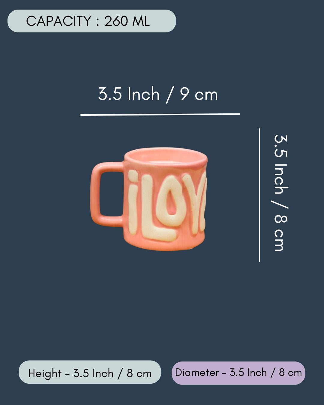 Love Embossed Mug
