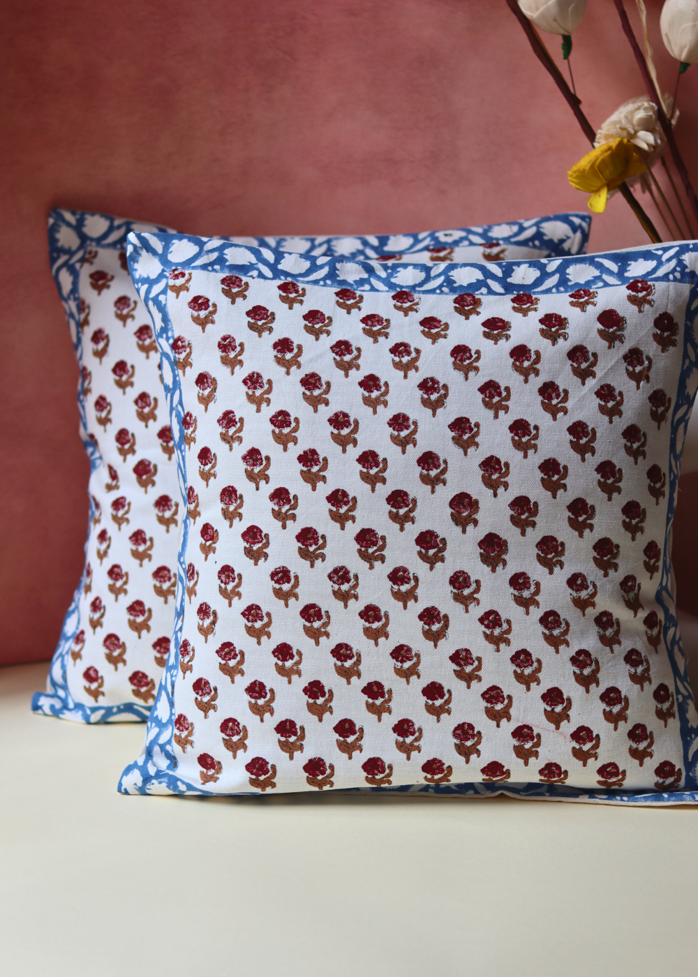 Cushion cover cotton floral
