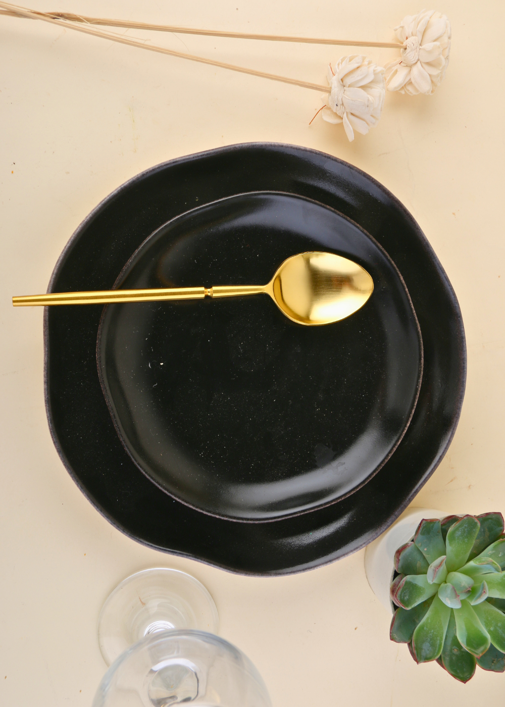 Brass golden dinner spoon