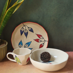 Ceramic floral design breakfast set