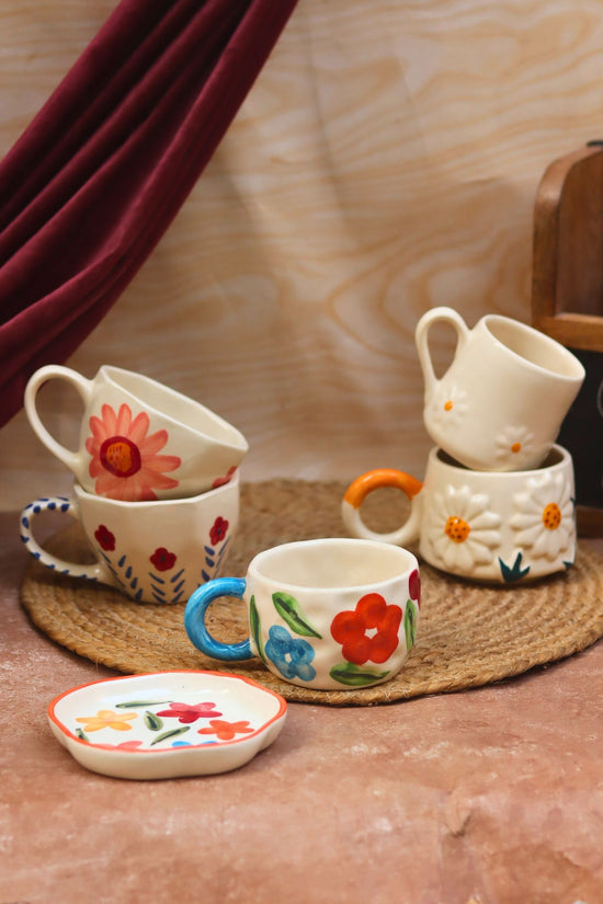 handmade Set of 6 Elegant Mugs Combo (for the price of 5)