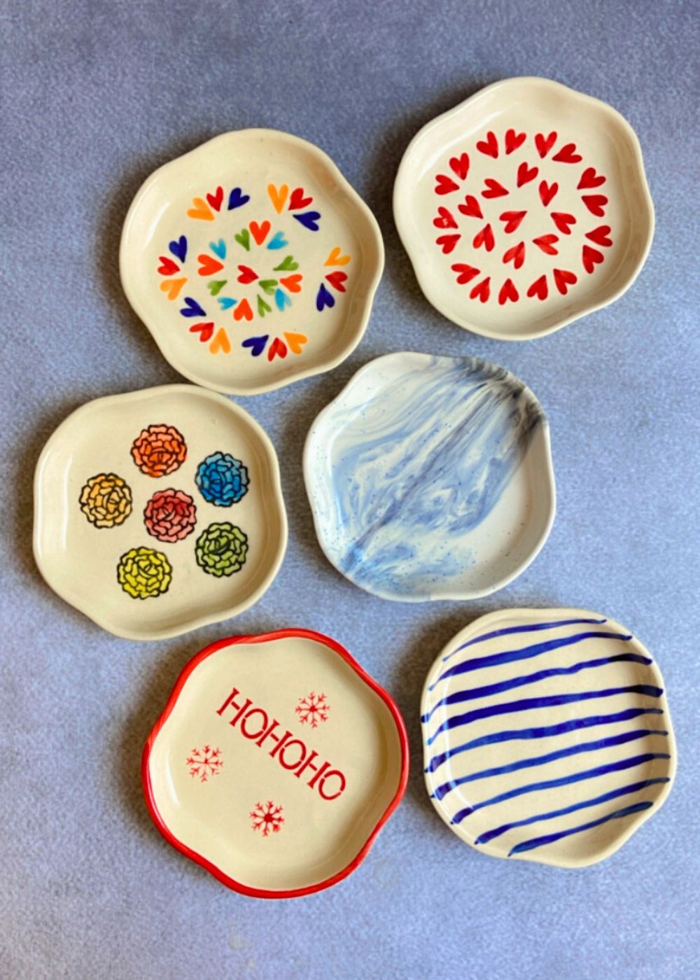 set of 6 dessert plates for the price of 5 handmade in india