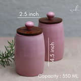 Pink neutrals jars height & breadth 