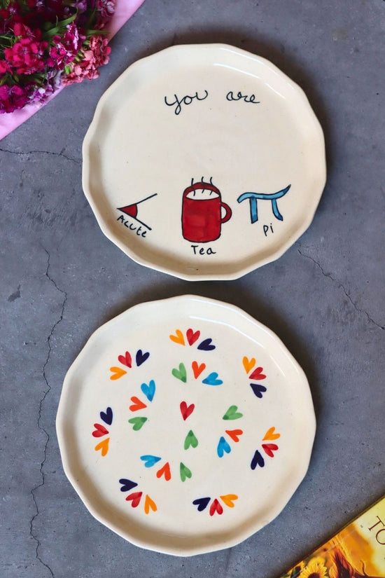 Handmade LoveisLove & Cutie Pie Snack Plate