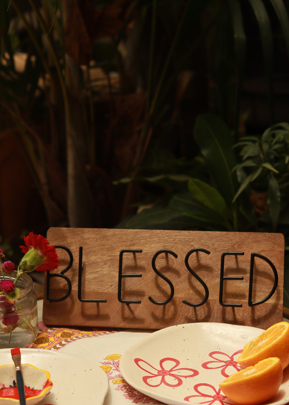 Blessed wooden wall hanging