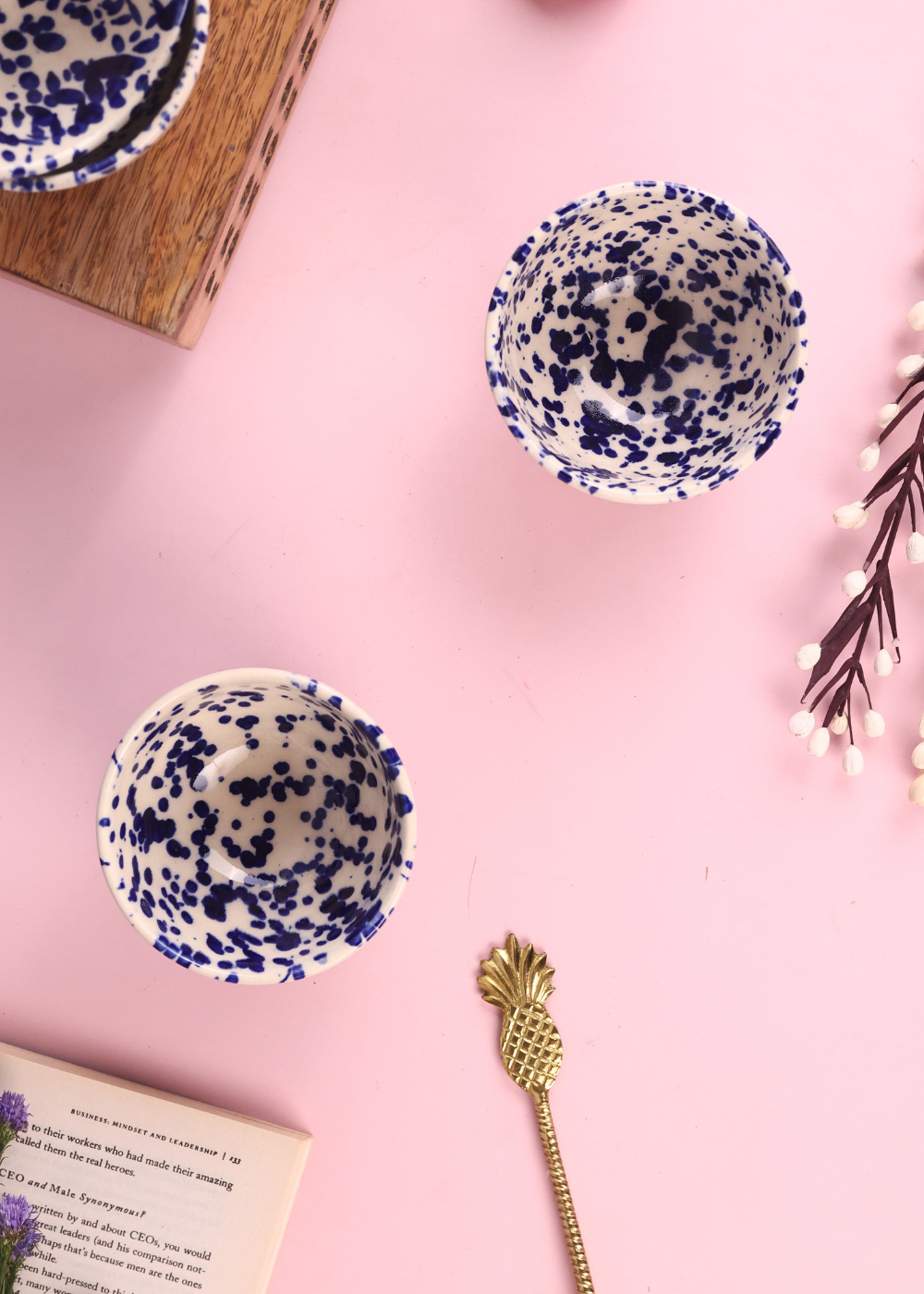 Handmade ceramic blue bowl