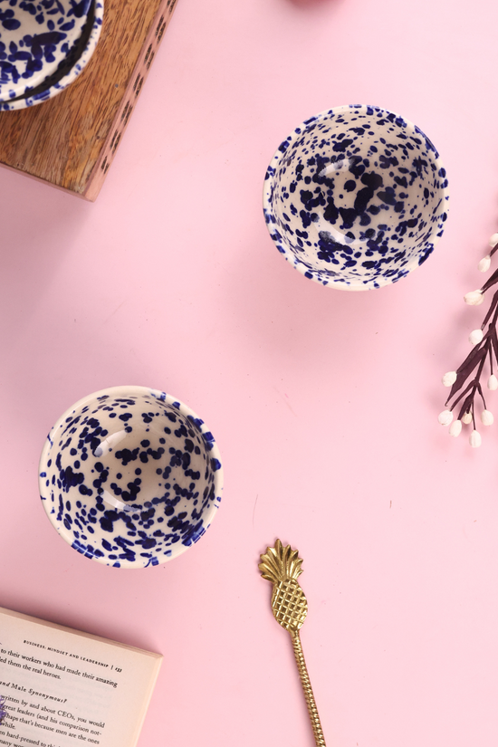 Handmade ceramic blue bowl