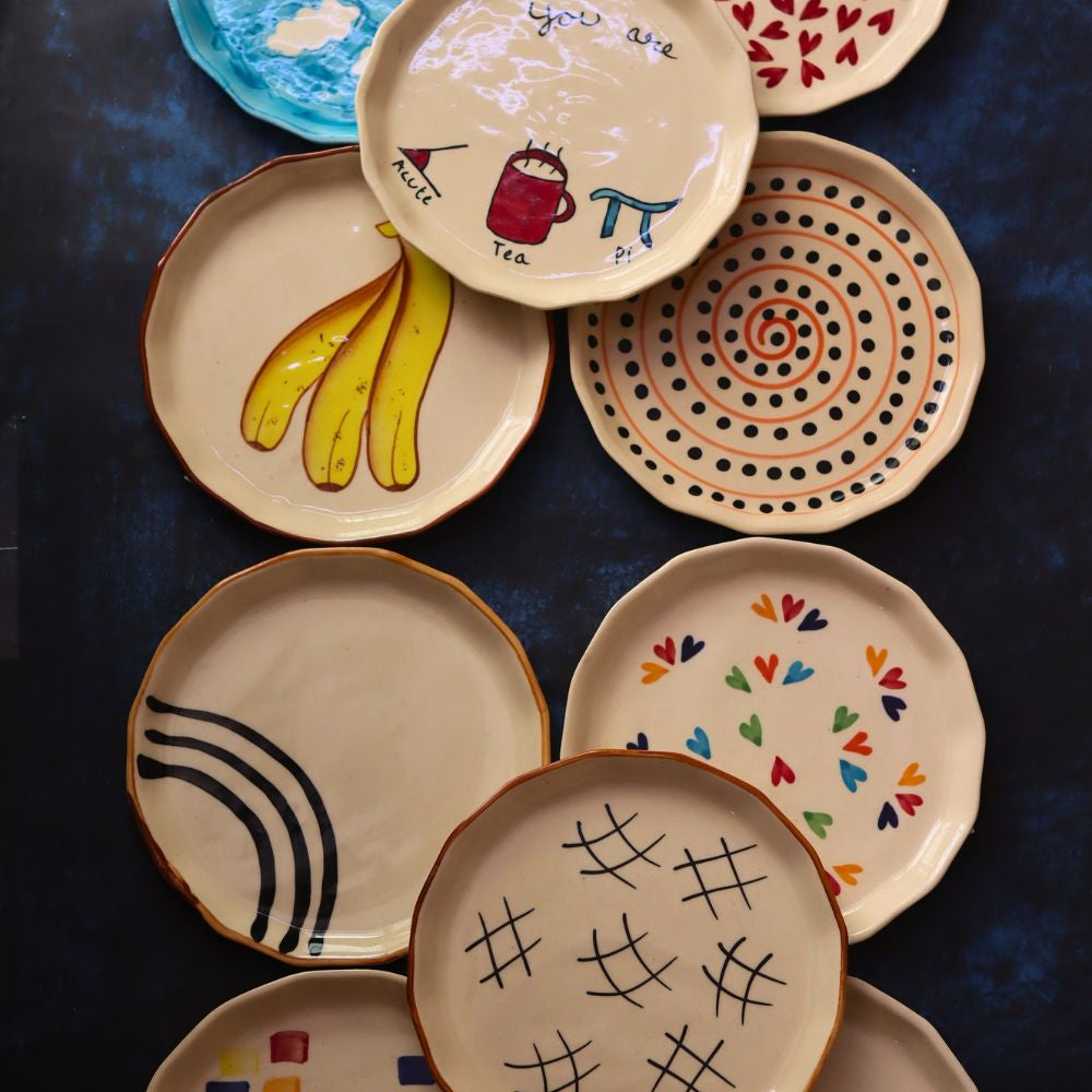 Handmade Set of 10 Best selling Snack Plates (For the Price of 7)