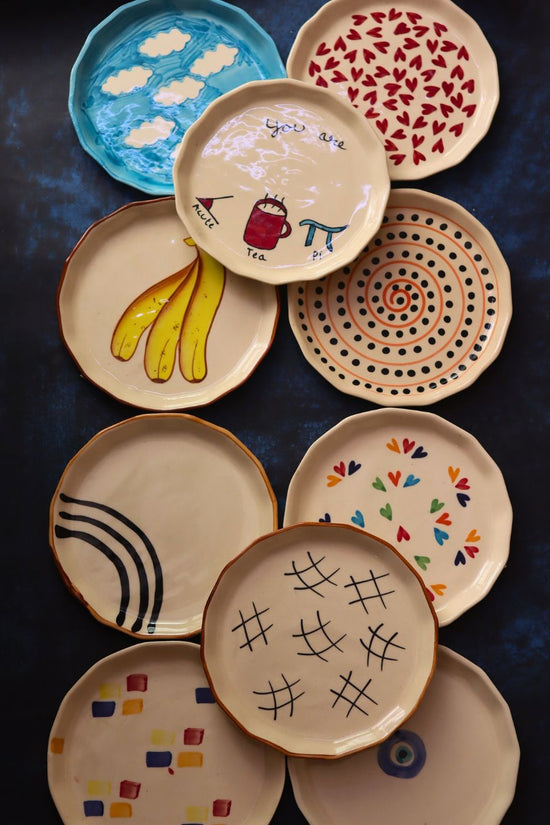 Handmade Set of 10 Best selling Snack Plates (For the Price of 7)