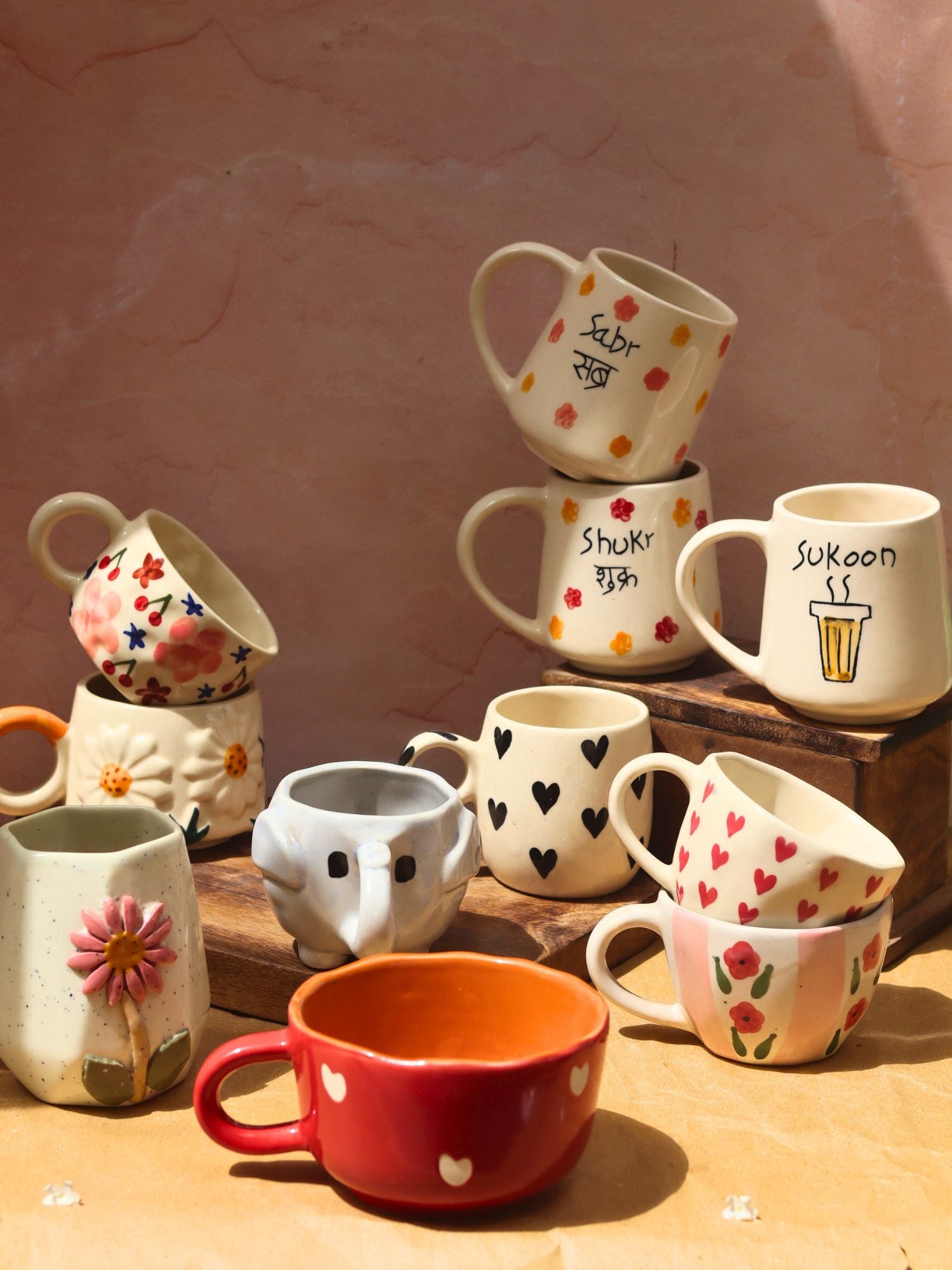 Handmade Set of 10 Moment Mugs (for the price of 7)