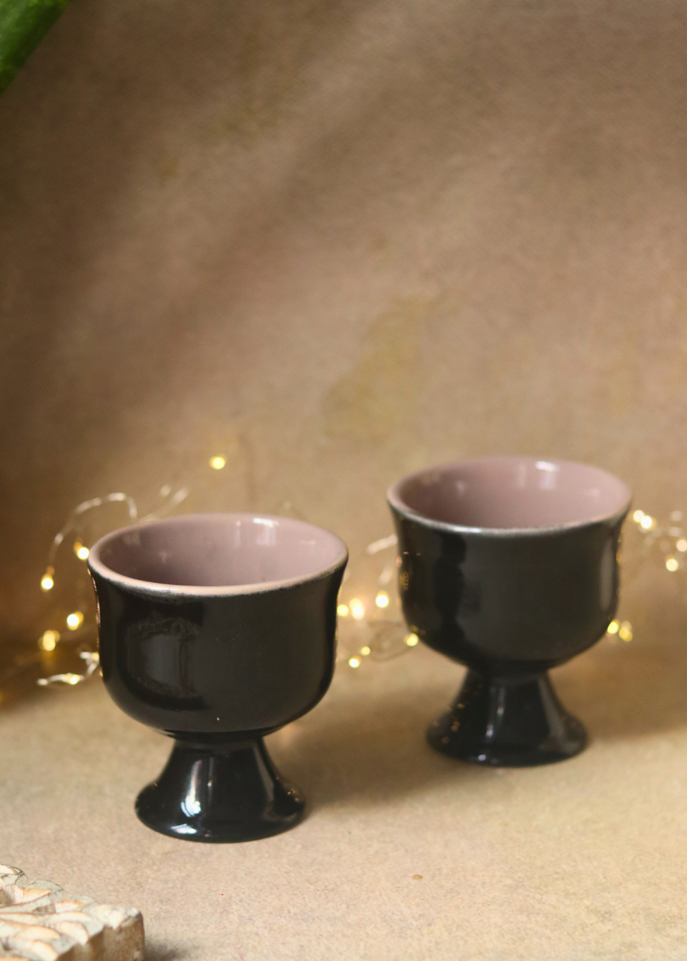 black goblet, dinnerware