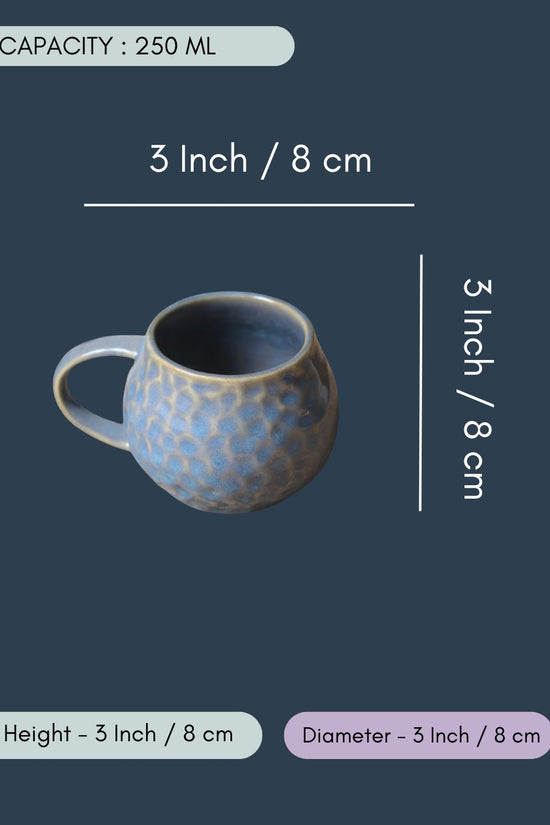 Grey Honeycomb Mug - Set of 6