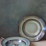 Serveware olive ceramic pasta plates