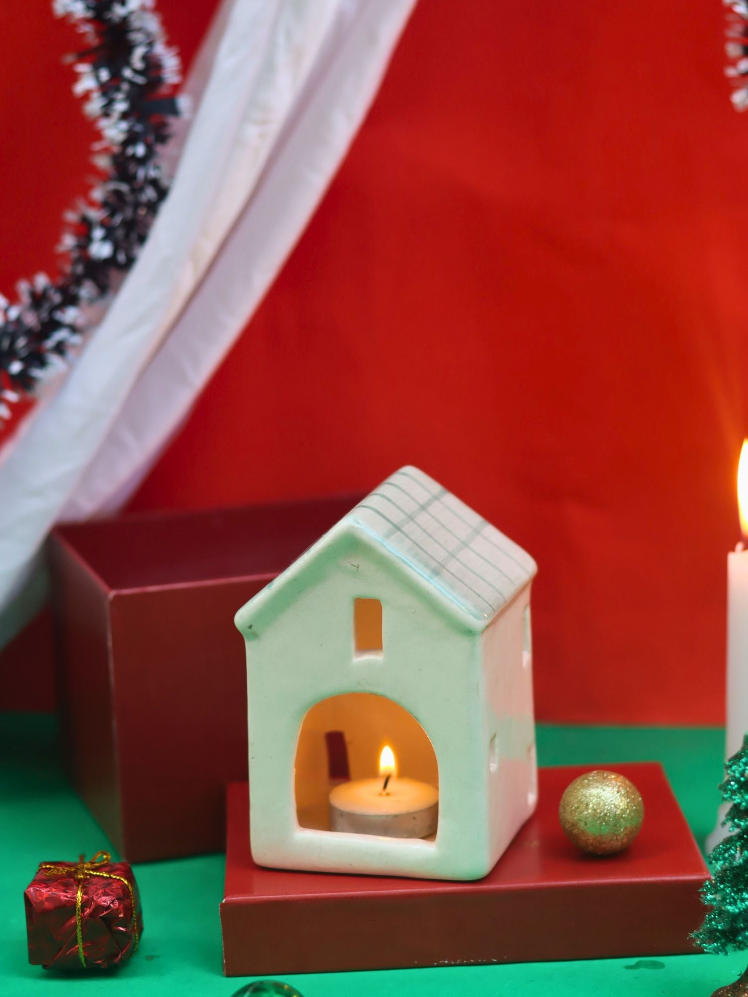 House tea light Holder in a Gift Box handmade in india