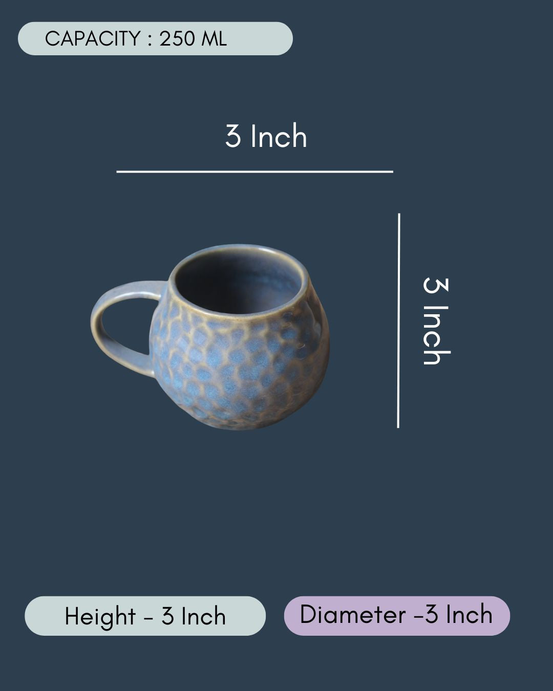 Grey Honeycomb Mug
