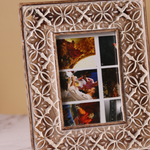 Floral wooden photo frame 