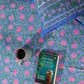 Blue & Pink Lotus Block Printed Bedsheet