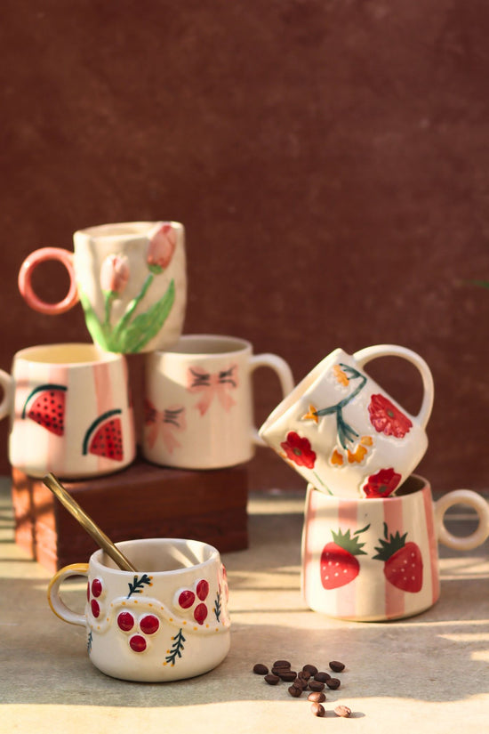 handmade Set of 6 Cozy Morning Mugs (for the price of 5)