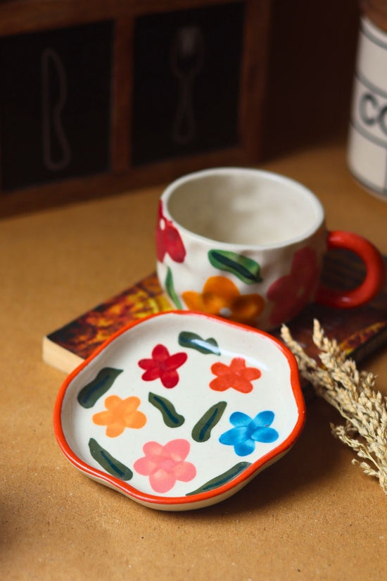 Handmade Brightday Mug & Handmade dessert Plate