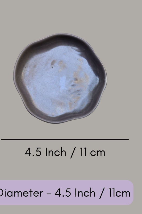 Grey Handmade Dessert Plate