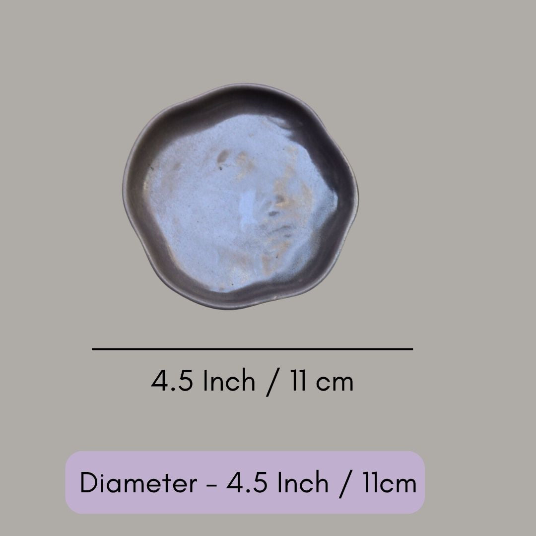Grey Handmade Dessert Plate