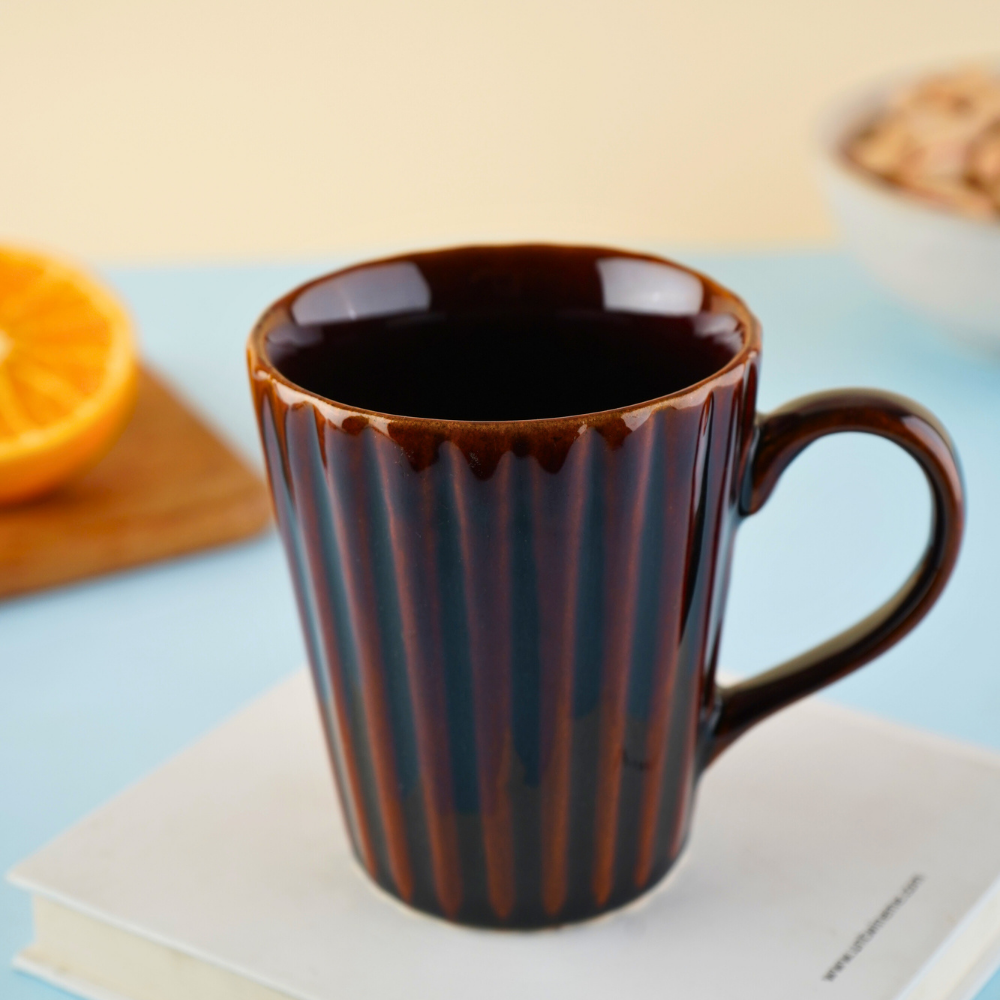 Basic Brown coffee mug made by ceramic 