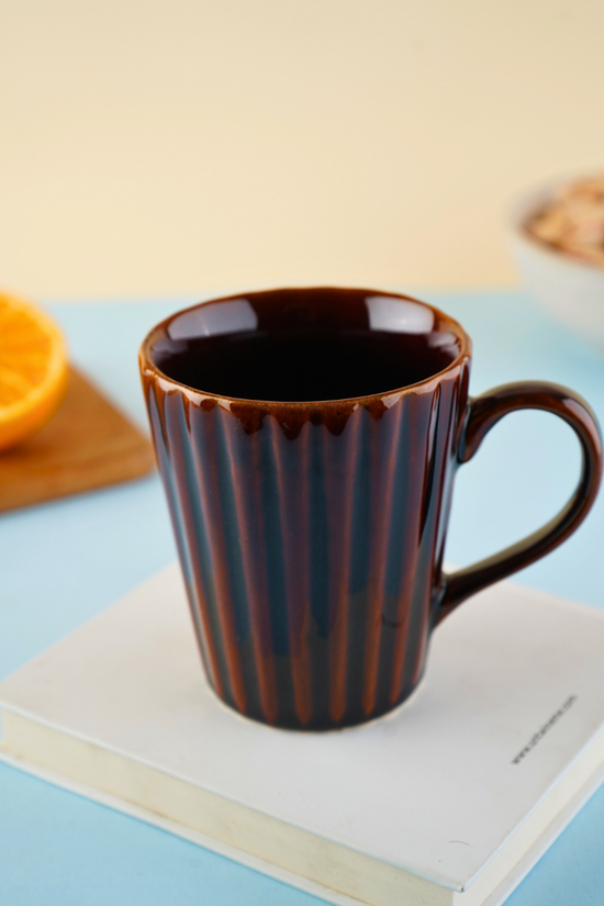 Basic Brown coffee mug made by ceramic 