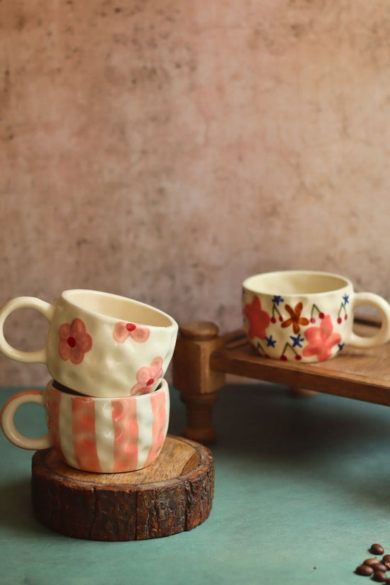 Set of 3 - Spring Heartbeat Mugs with premium quality material