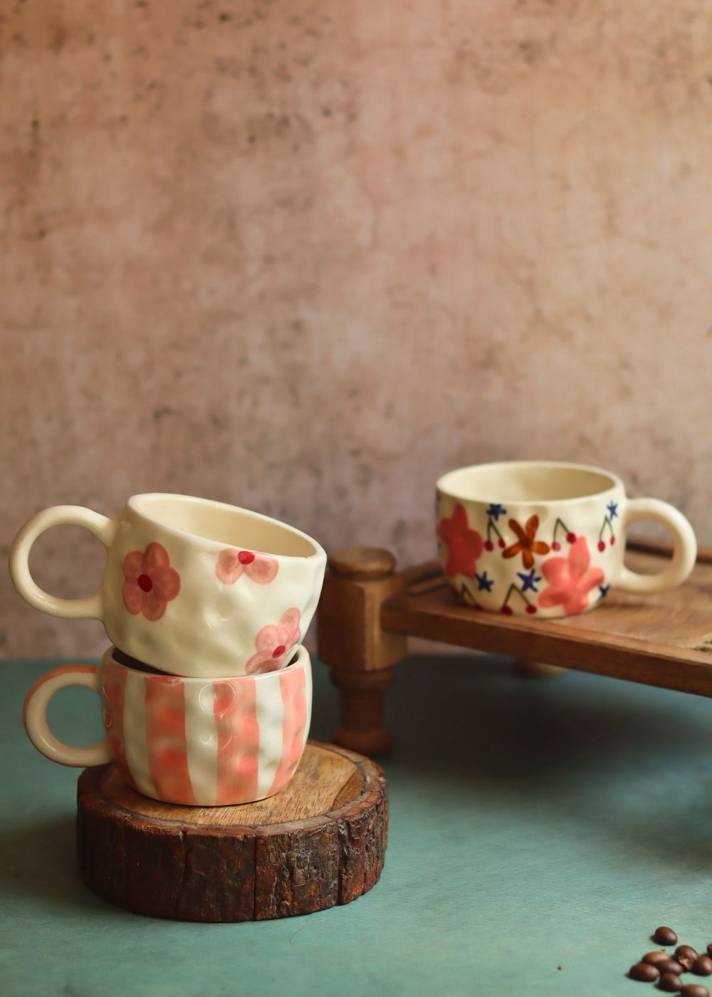 Set of 3 - Spring Heartbeat Mugs with premium quality material