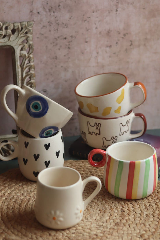 Set of 6 (Pinteresty Mugs) for the price of 5 handmade in india