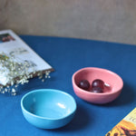 Handmade Set of 2 - Sky Blue & Pink Nut Bowls