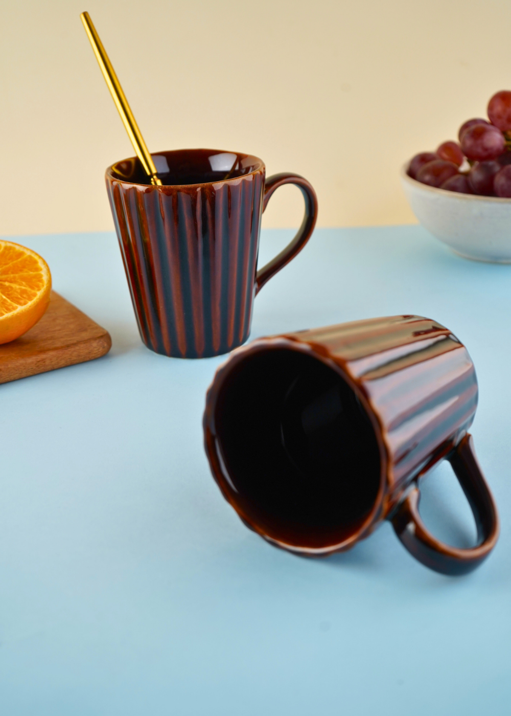 Basic brown coffee mug with adorable brown coffee mug
