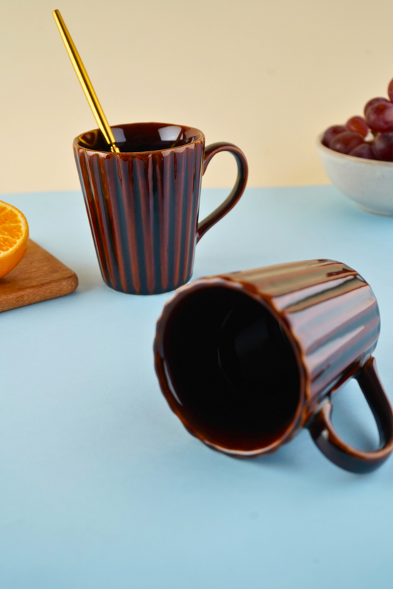 Basic brown coffee mug with adorable brown coffee mug