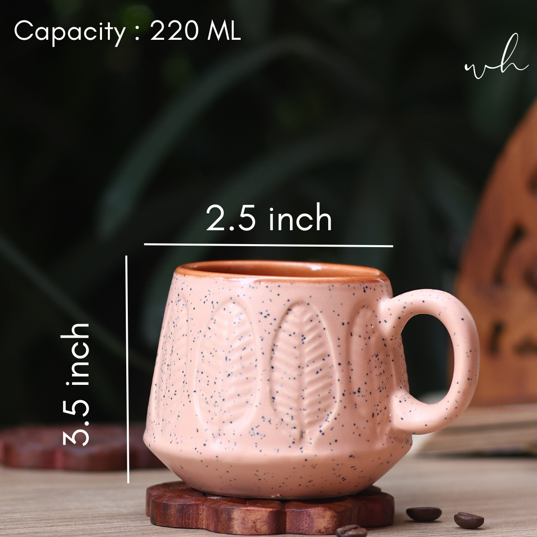 Ceramic coffee mug height & breadth 
