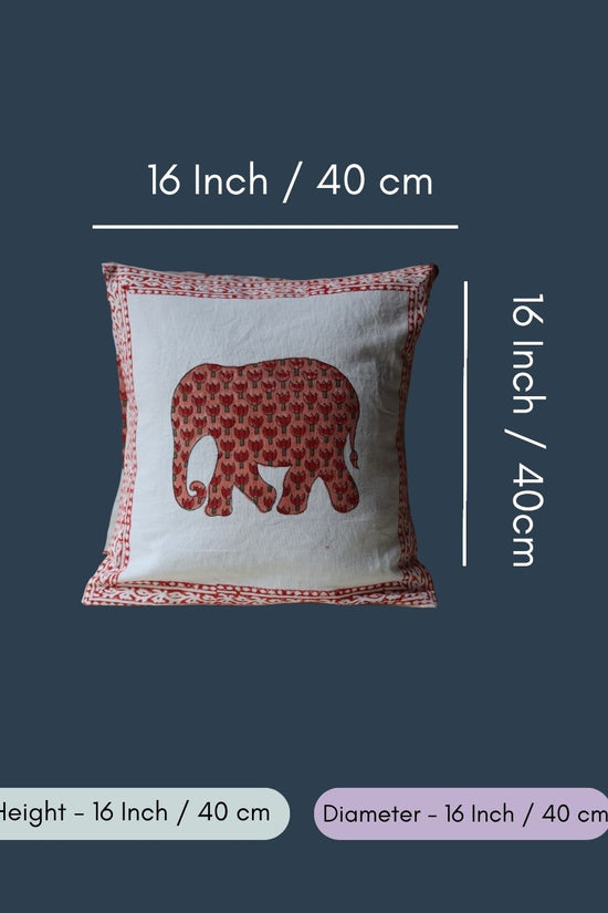 Ele Block Printed Cushion Cover