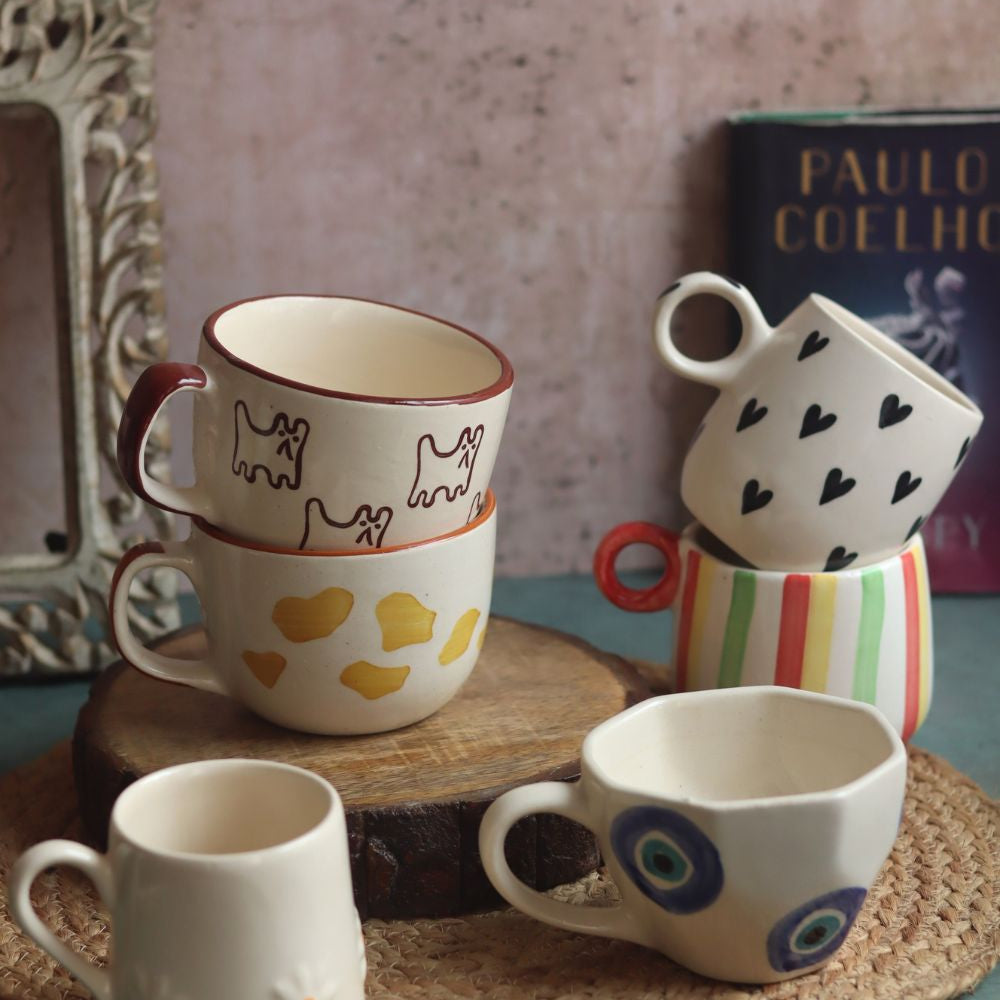 Set of 6 (Pinteresty Mugs) for the price of 5 made by ceramic