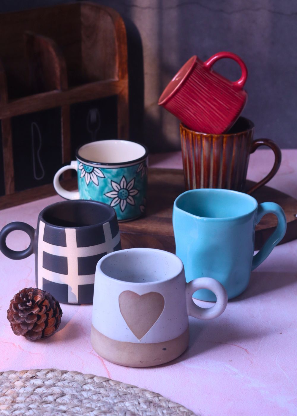 Set of 6 Classic Brew Mugs (for the price of 5) handmade in india