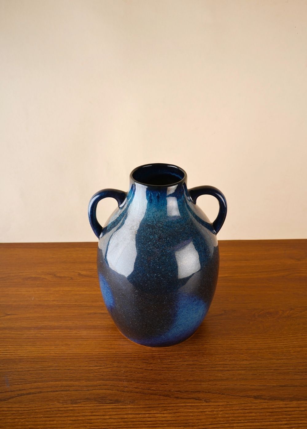 handmade royal blue statement vase