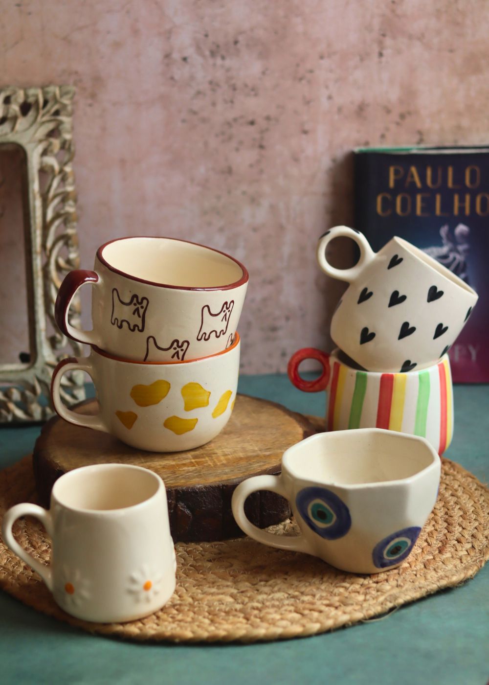 Set of 6 (Pinteresty Mugs) for the price of 5 made by ceramic