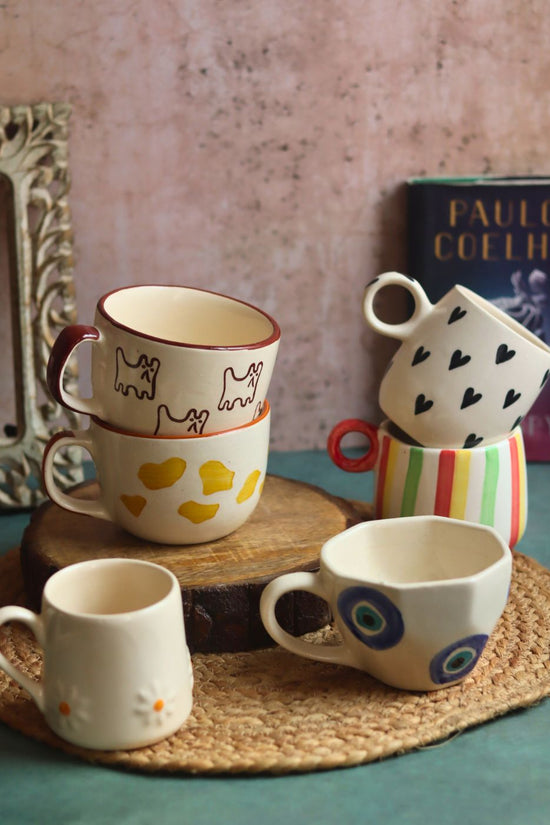 Set of 6 (Pinteresty Mugs) for the price of 5 made by ceramic
