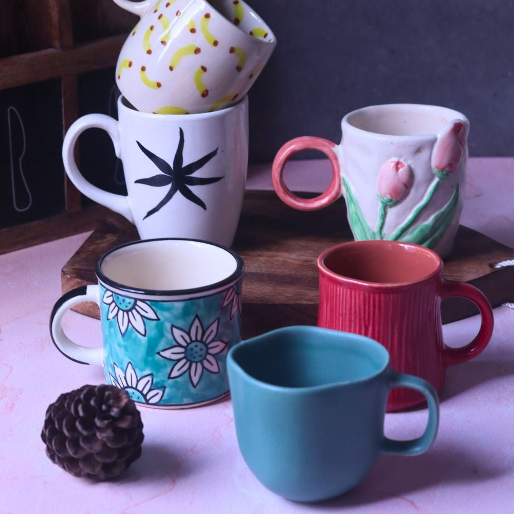 Handmade Set of 6 Serenity Mugs (for the price of 5)